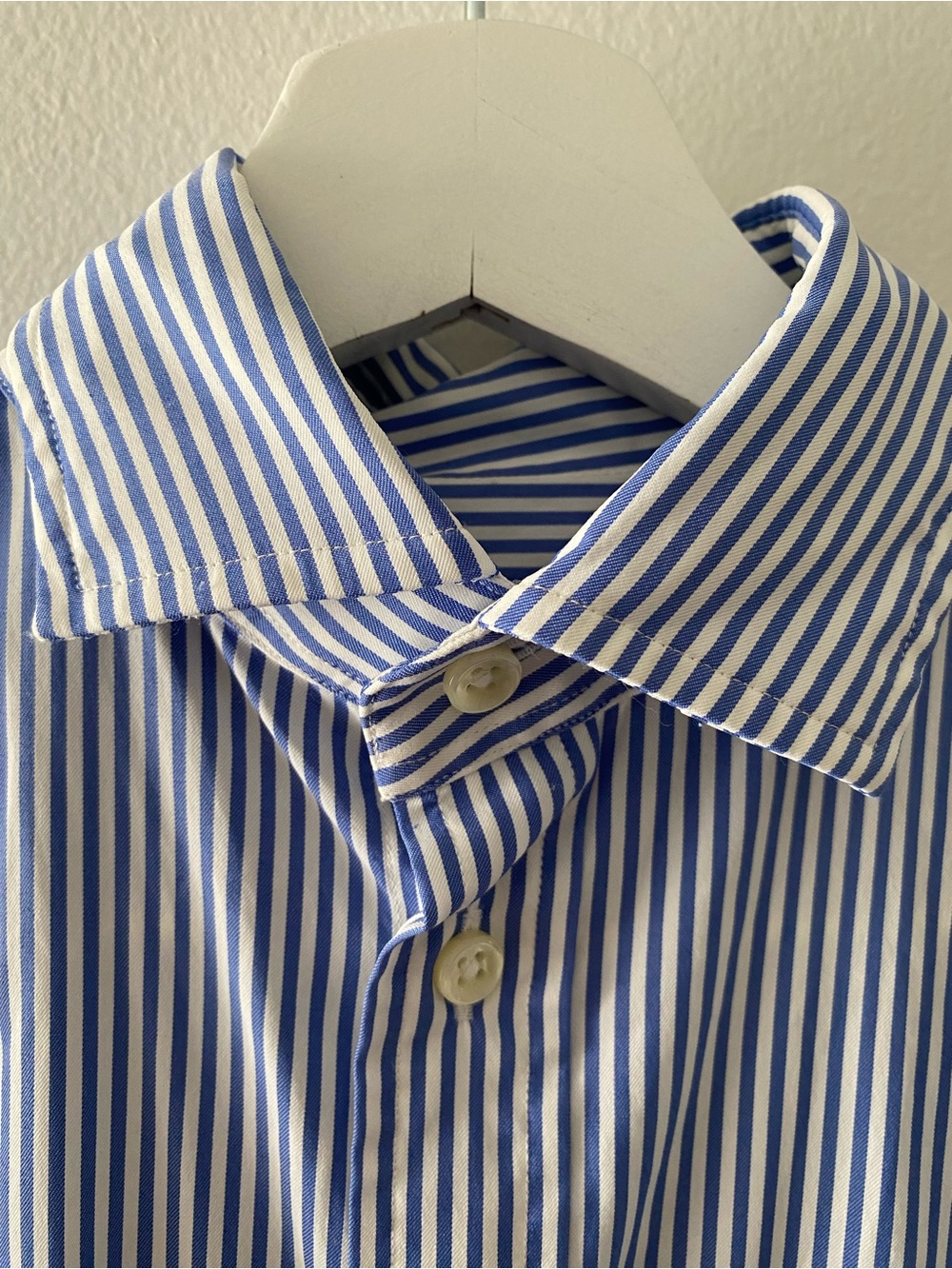 Polo Ralph Lauren Women's Slim Fit Shirt Blue White Stripe Nylon stretch medium - Picture 8 of 15
